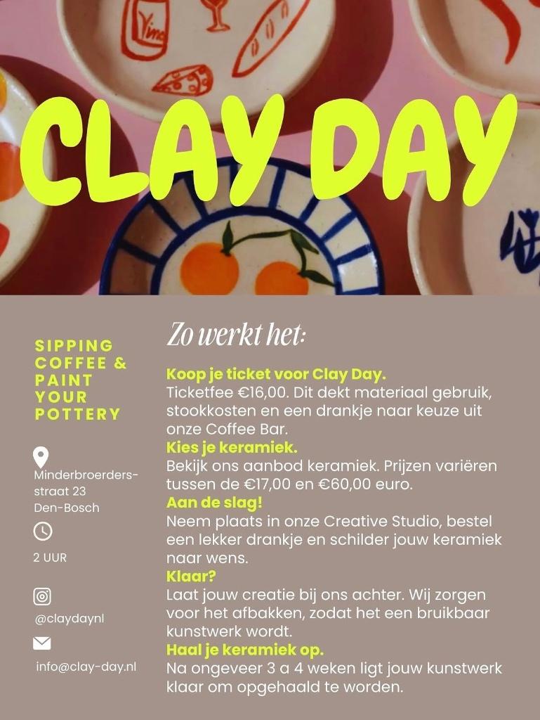 Clay day keramiek schilderen workshop kaarten, Tickets en Kaartjes, Drie personen of meer
