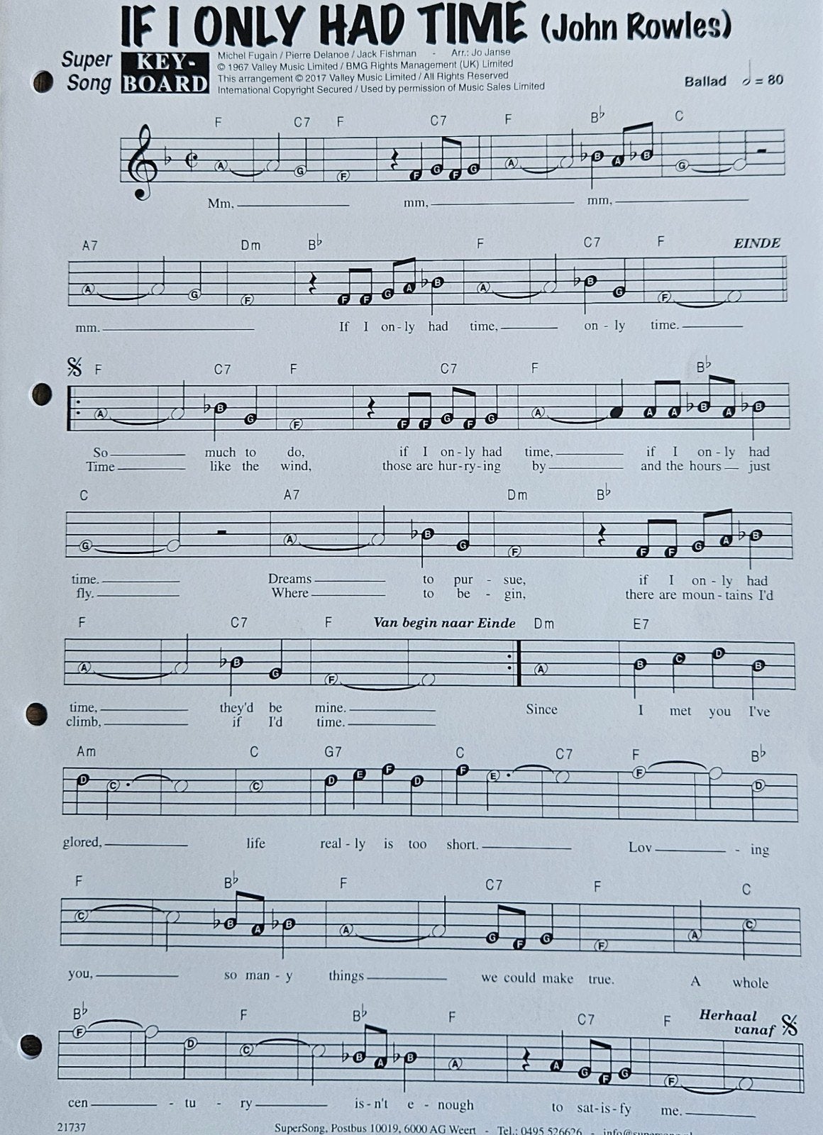 Super Song Piano/Orgel/Keyboard Bladmuziek - Diverse Nummers, Ophalen, Artiest of Componist, Keyboard