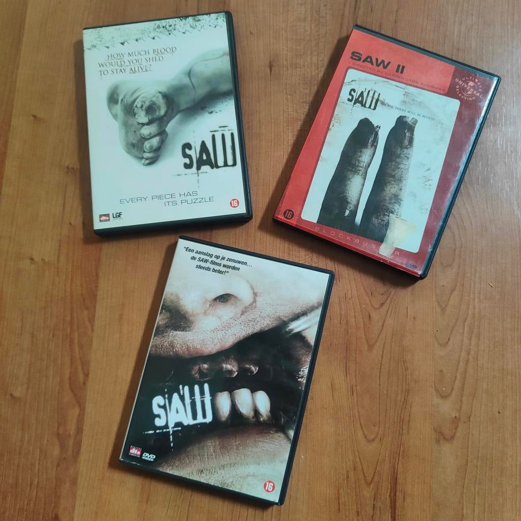 Saw I, II & III DVD Boxset - Horrorfilms, Cd's en Dvd's, Dvd's | Horror, Vanaf 16 jaar, Ophalen of Verzenden, Gore, Boxset