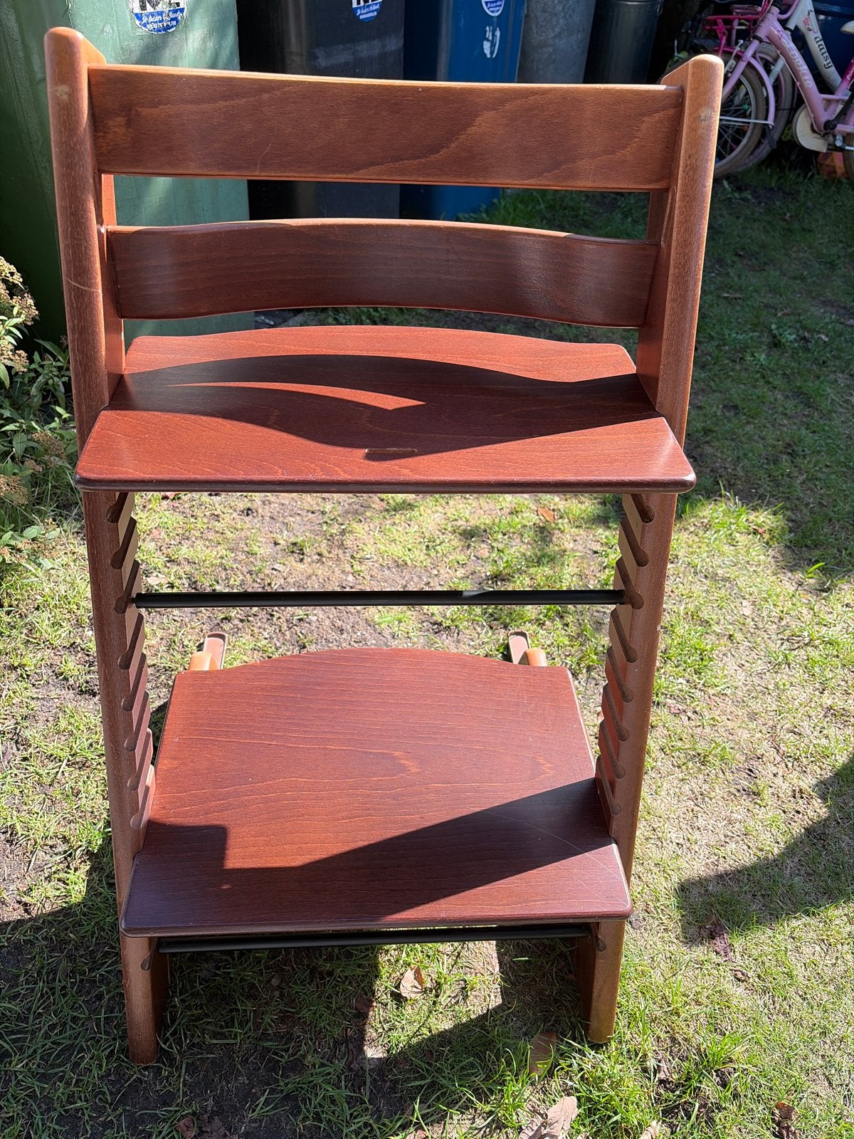 Stokke tripp trapp walnoot nieuw model, Kinderen en Baby's, Kinderstoelen, Ophalen, Gebruikt, Meegroeistoel, Aanschuifbaar
