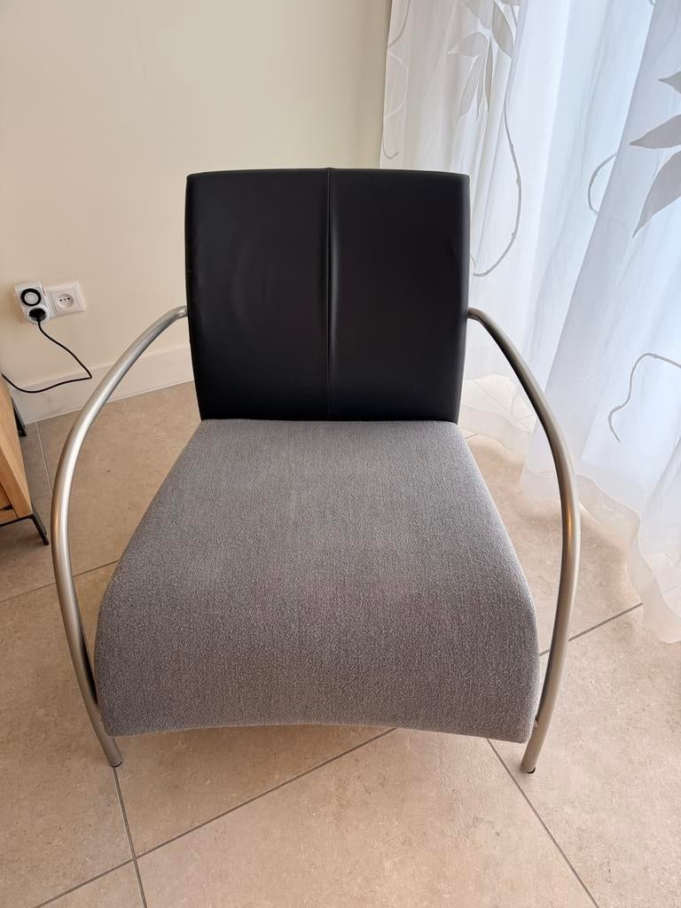 2 designfauteuils Montis Lomas, Huis en Inrichting, Ophalen, Gebruikt, Minder dan 75 cm, Leer