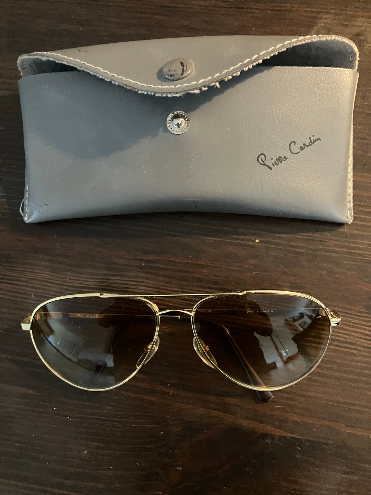 Pierre Cardin Vintage Zonnebril met Etui, Overige merken, Gebruikt, Zonnebril, Bruin