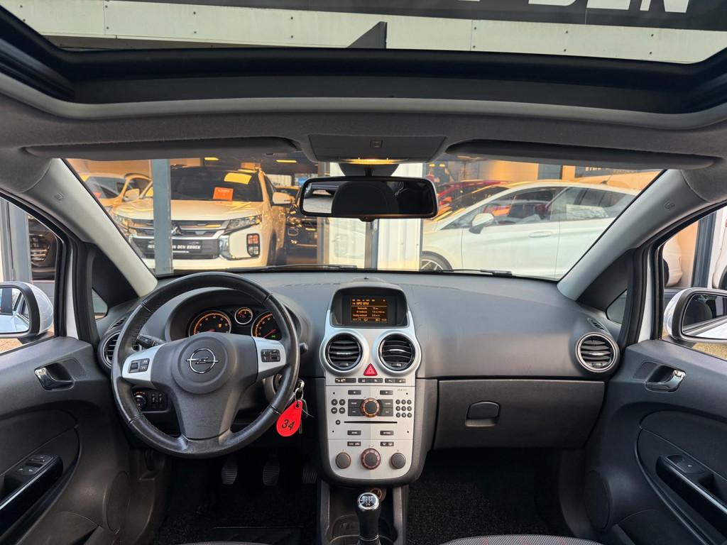 Opel Corsa 1.4-16V OPC-Line|5Deurs|Pano|Cruise|Clima|Stuur+S, Auto's, Voorwielaandrijving, Zwart, 4 cilinders, Wit