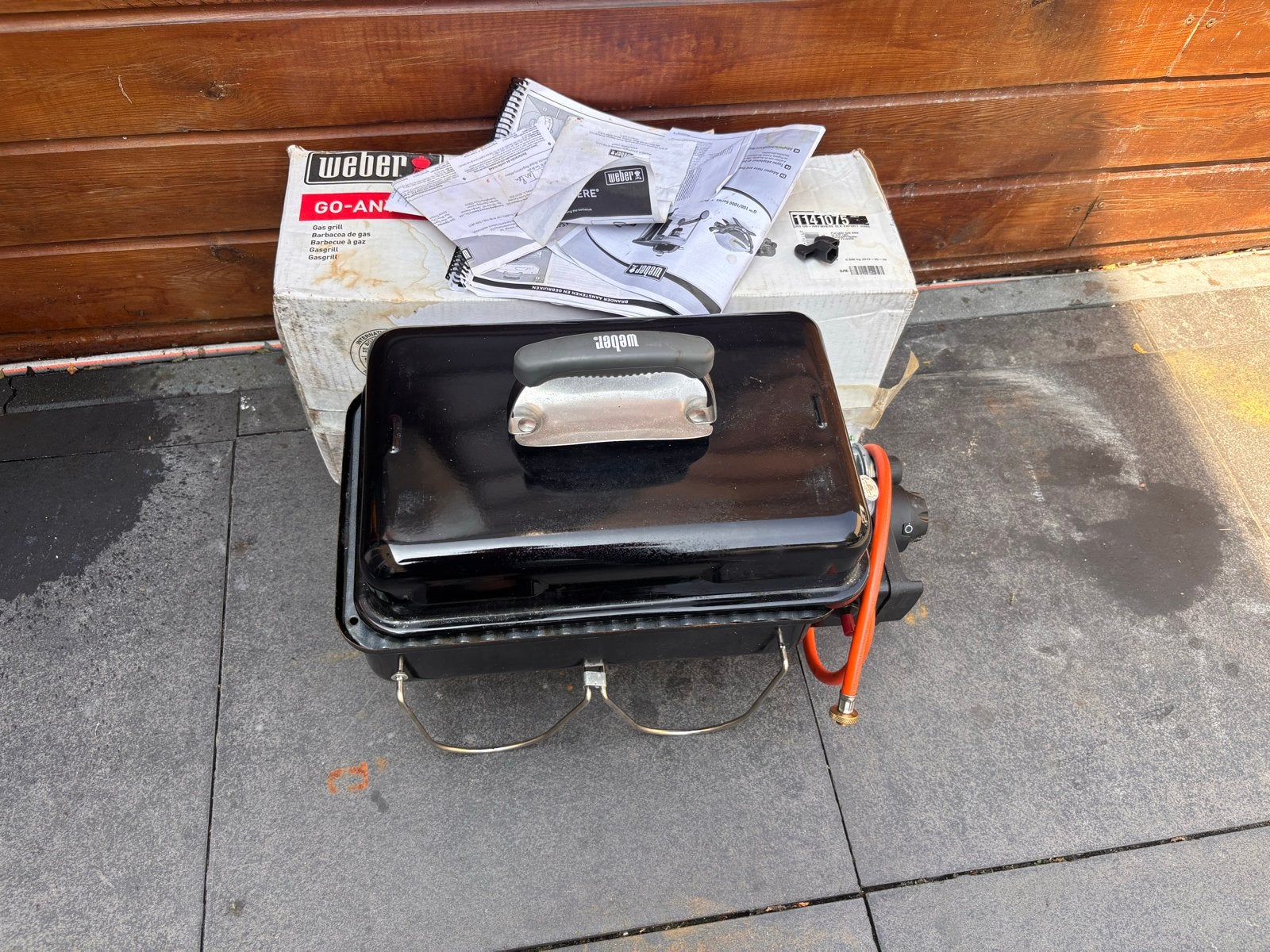 Weber Go-Anywhere Gasbarbecue, Tuin en Terras, Ophalen of Verzenden, Zo goed als nieuw