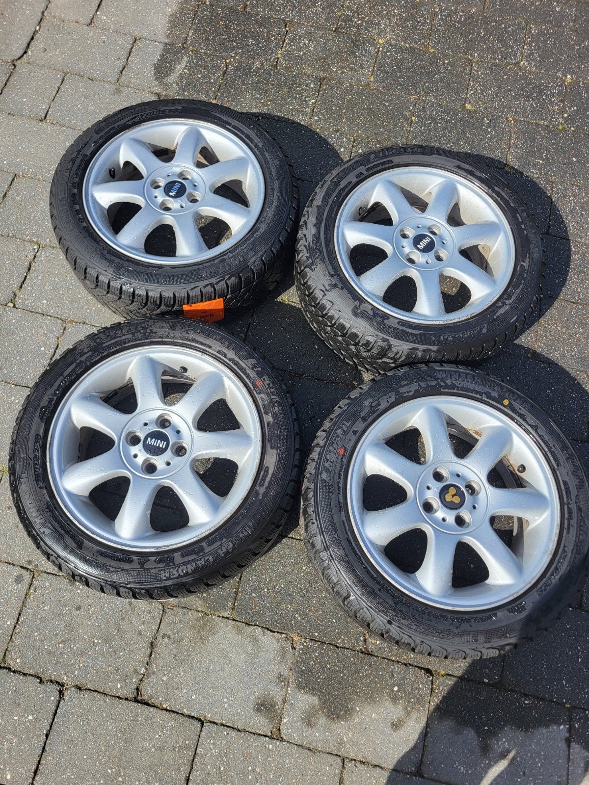 Mini Cooper winterset 195 55 16, Ophalen, 16 inch, Winterbanden, Band(en)