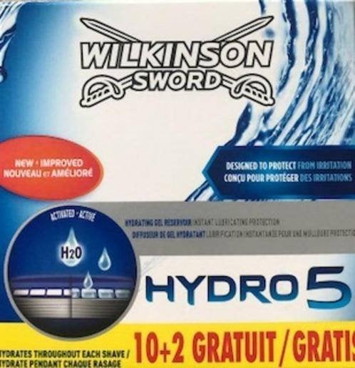Wilkinson Hydro5 Hydro 5 - 12 Scheermesjes, Sieraden, Tassen en Uiterlijk, Uiterlijk | Gezichtsverzorging, Nieuw, Gehele gezicht
