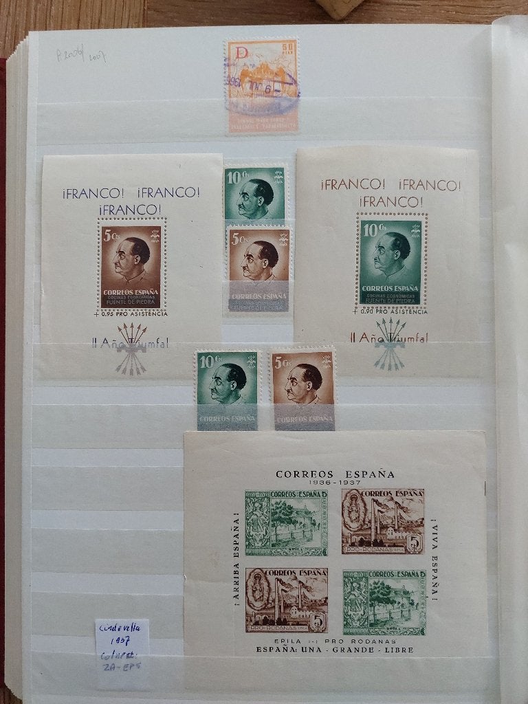 Kleine verzameling postzegels Spanje Cinderella, Ophalen, Postfris
