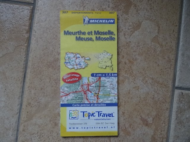 michelin wegenkaart 307 Meurthe et Moselle, Meuse, Moselle, Ophalen of Verzenden, 2000 tot heden, Frankrijk, Landkaart