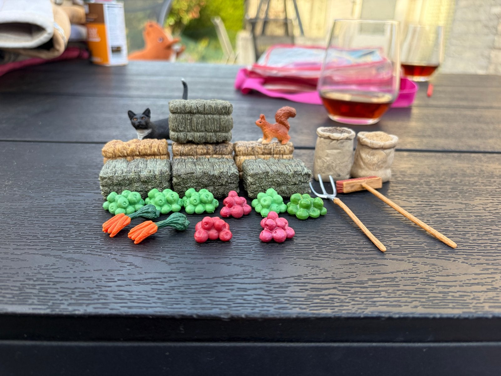 Miniatuur boerderij set met dieren en groenten, Ophalen, Gebruikt, Jongen of Meisje