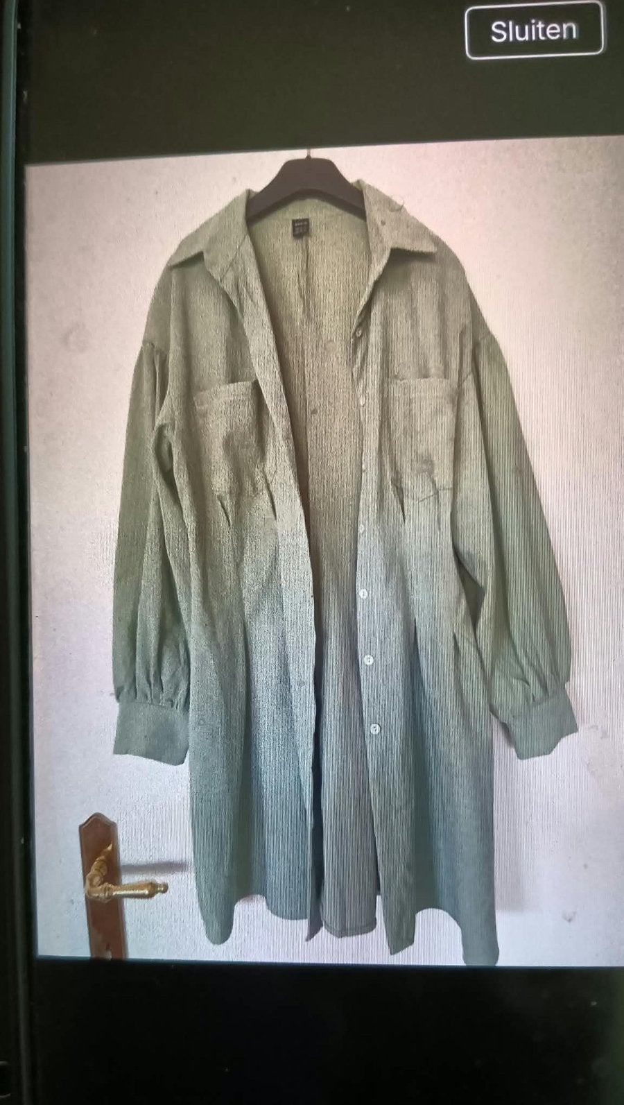 Groene jurk /jasje mt m, Kleding | Dames, Maat 38/40 (M), Ophalen of Verzenden, Zo goed als nieuw, Onder de knie