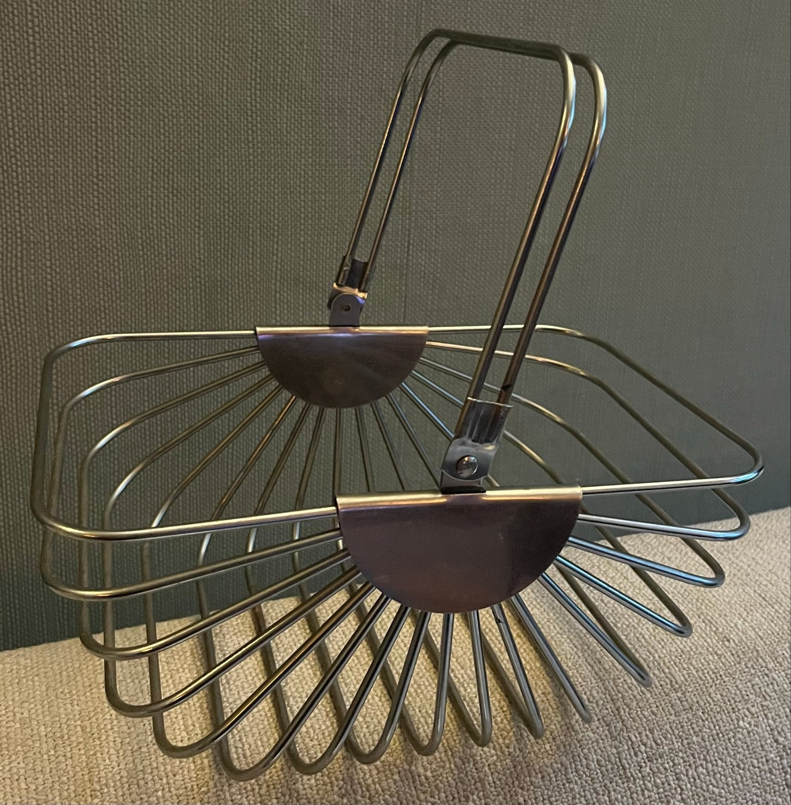 Vintage Chroom Draad-/broodmand/Fruitschaal, Ophalen of Verzenden