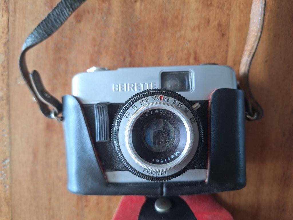 Vintage Beirette Compact Camera met Meritar lens, Audio, Tv en Foto, Fotocamera's Analoog, Ophalen of Verzenden, Gebruikt, Compact