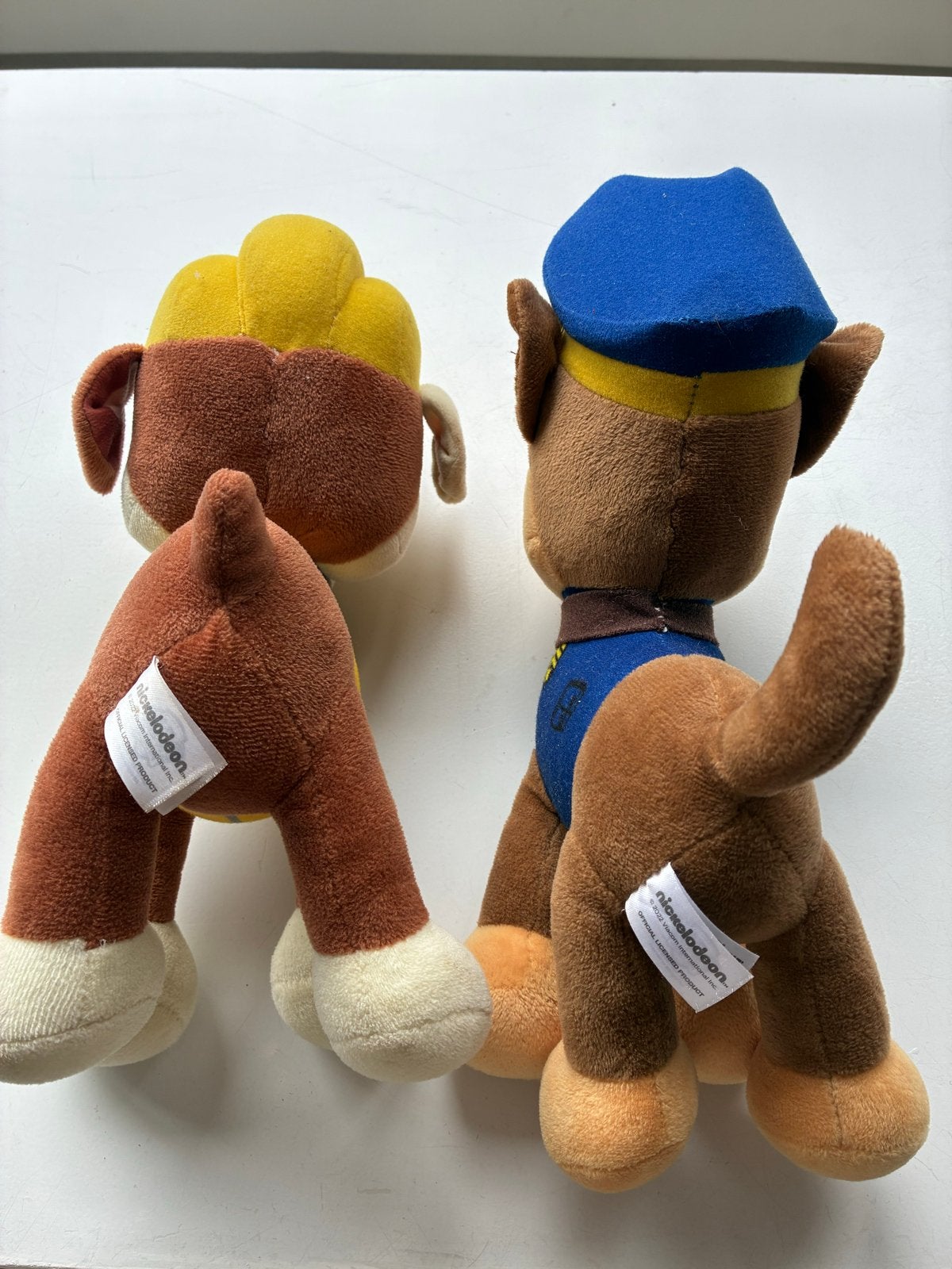 Paw Patrol knuffels: Chase en Rubble, Gebruikt, Overige merken, Middelgroot (20 tot 80 cm), Meerkleurig