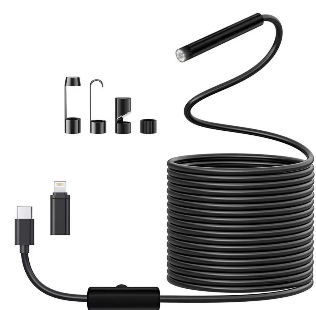 Inspectie Camera endoscopie 2 m kabel Ø 8 mm, Ophalen of Verzenden, Zo goed als nieuw