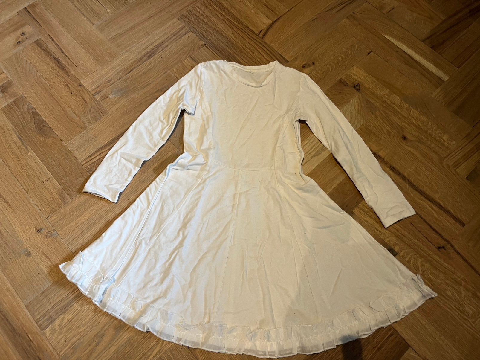 Witte jurk maat 116, Kinderen en Baby's, Kinderkleding | Maat 116, Ophalen of Verzenden, Zo goed als nieuw