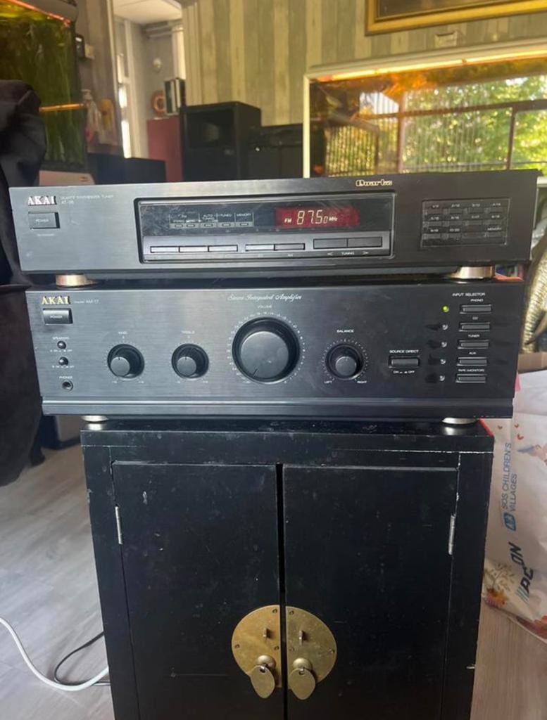 Akai AM-17 Versterker & AT-26 Tuner - Vintage Audio Set, Ophalen, Gebruikt, Tuner of Radio, Losse componenten