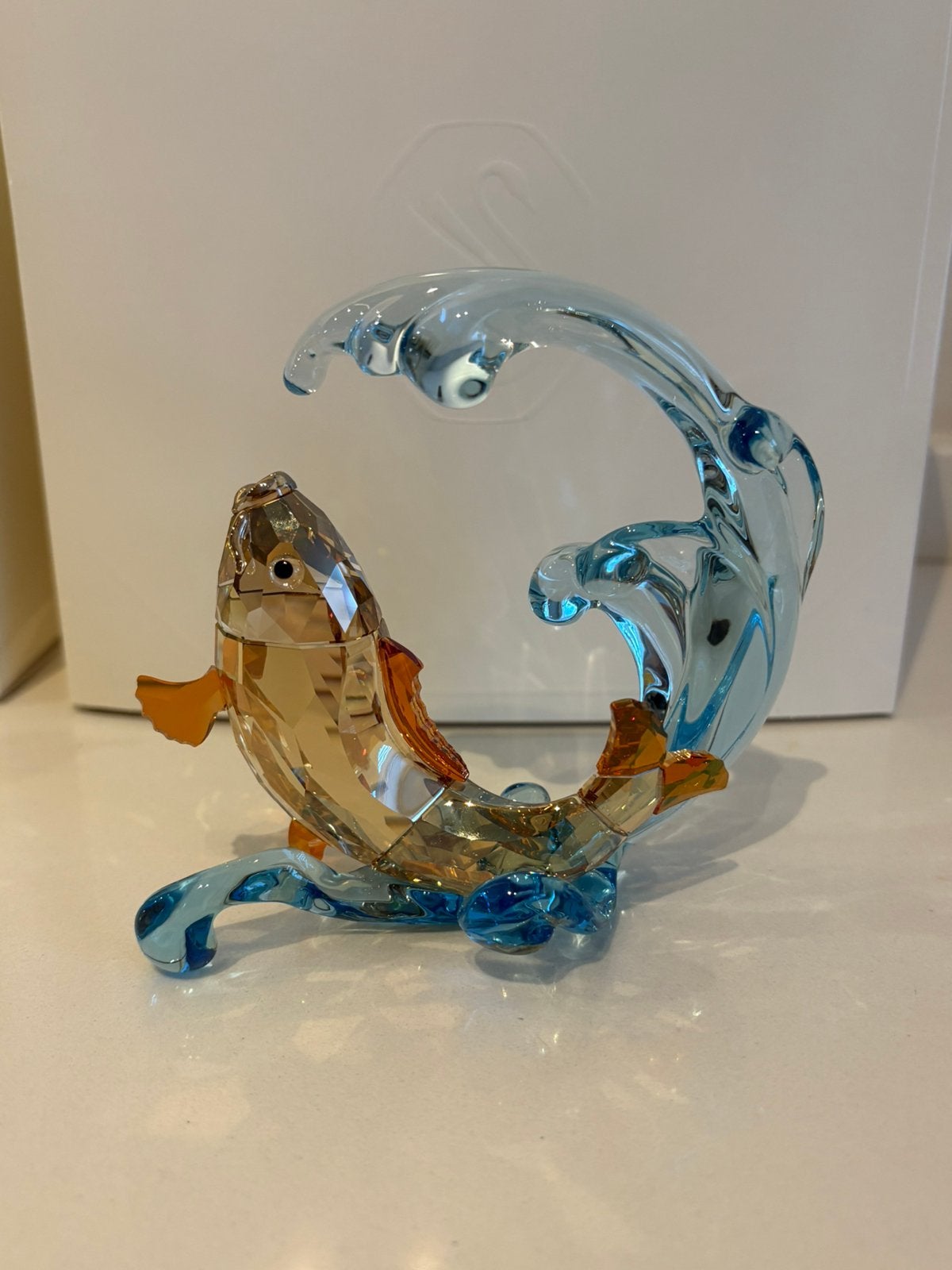 Swarovski gouden karper, Ophalen of Verzenden, Zo goed als nieuw, Figuurtje