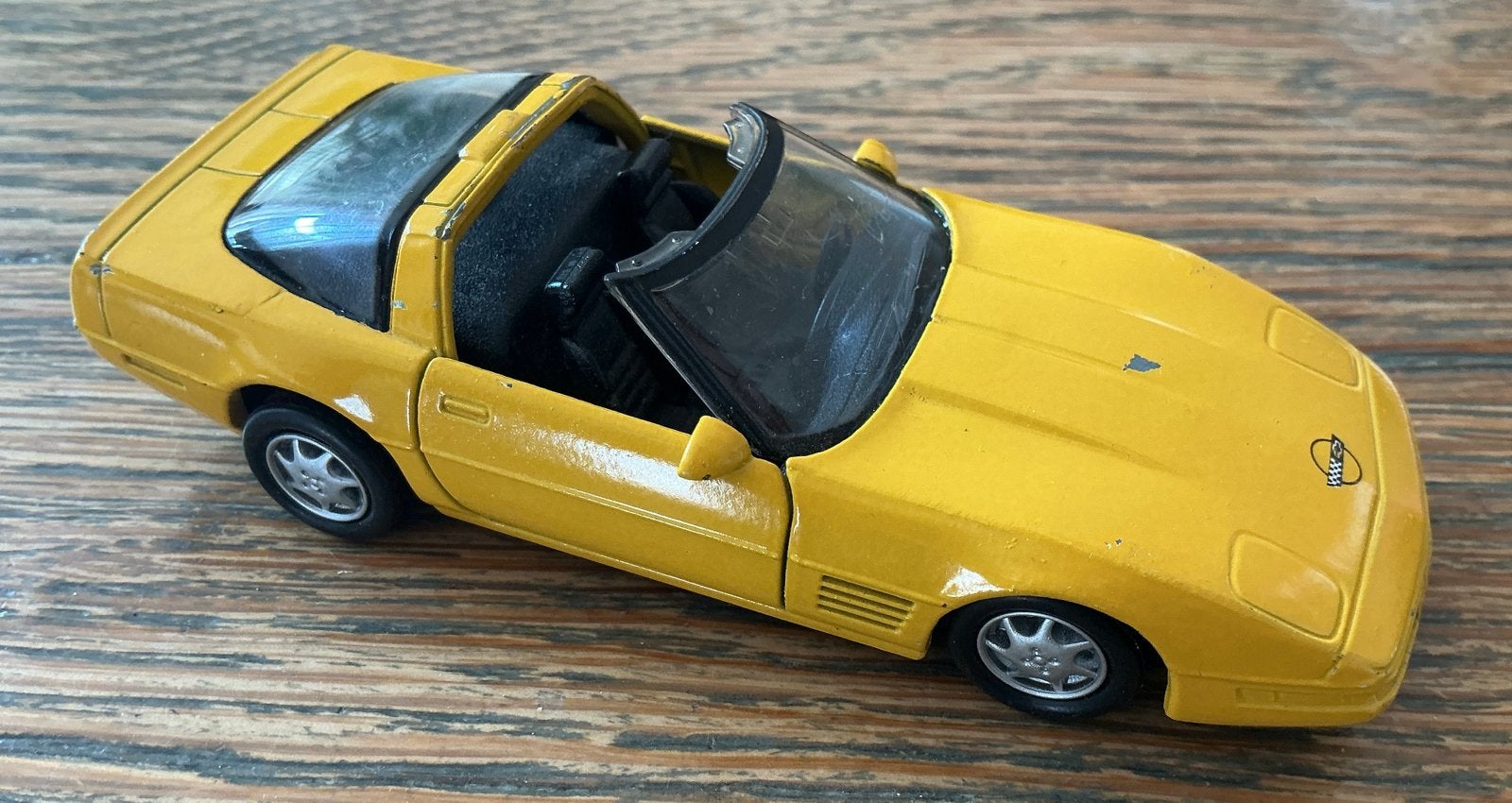 Gele Amerikaanse Chevrolet Corvet ZR1 Cabrio Auto 11.5 CM, Ophalen, Gebruikt, Auto
