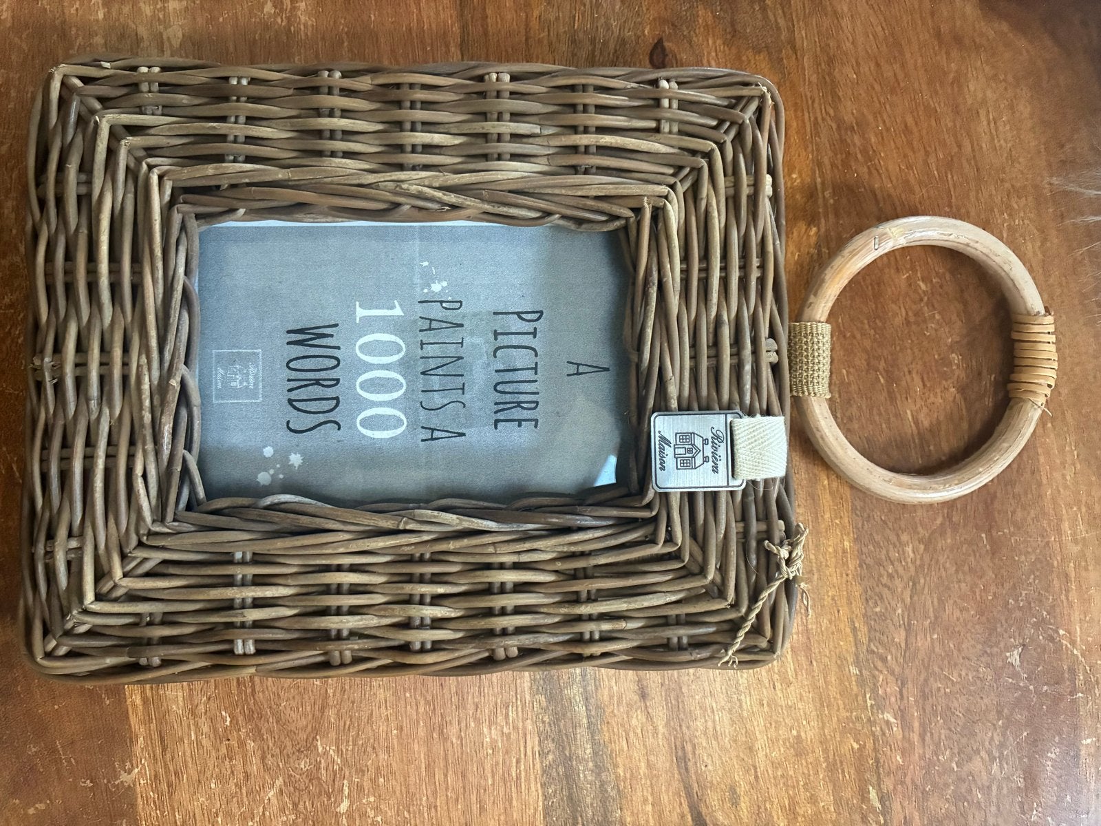 Rotan fotolijst Riviera Maison, Ophalen of Verzenden, Zo goed als nieuw, Fotolijst, Met glas