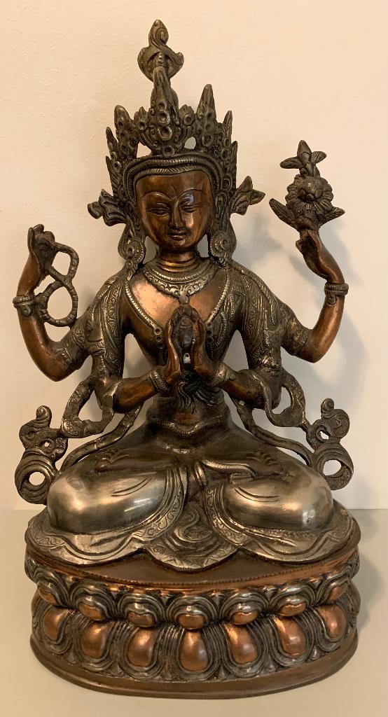 Bronzen Boeddha ~ Avalokiteshvara ~ Chenrezig, Ophalen, Brons