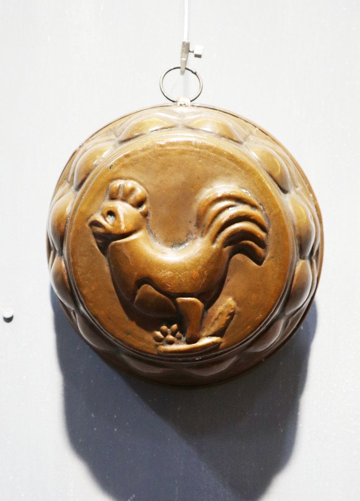 Antieke koperen tulband met kip, Antiek en Kunst, Antiek | Koper en Brons, Ophalen of Verzenden, Koper