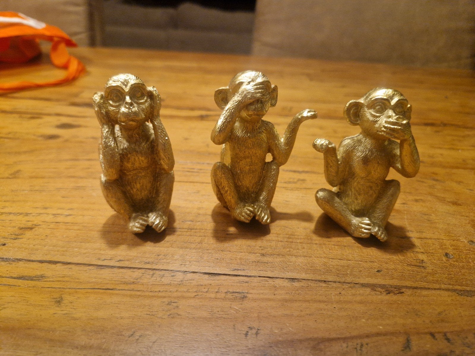 Gouden Mini Aapjes: Horen, Zien en Zwijgen Beeldjes, Ophalen