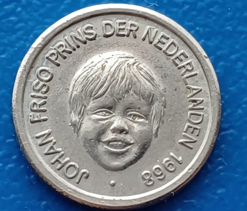 Herdenkingsstuiver 5 cents Prins Johan Friso - 1968, Verzenden, Overige materialen, Nederland