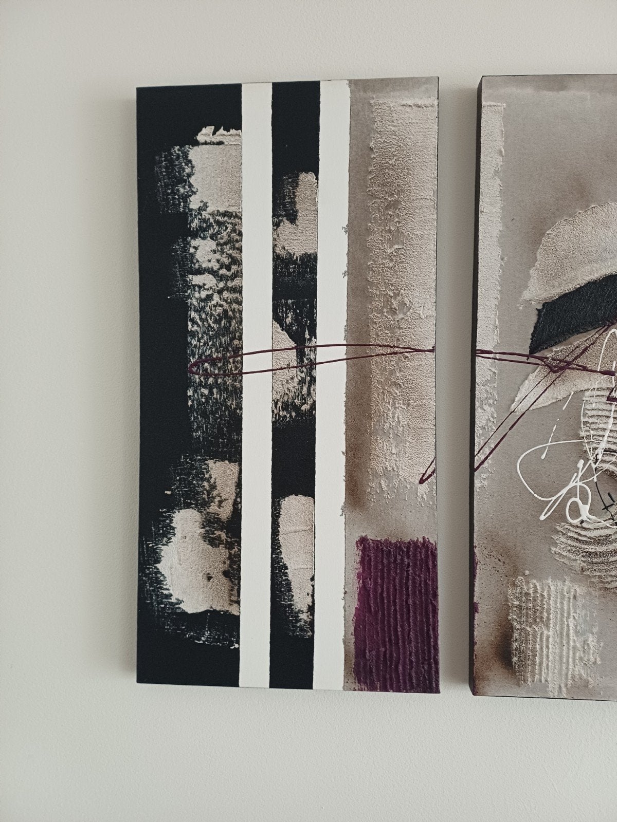 3-luik schilderij, Schilderij, Zo goed als nieuw, Natuurlijk materiaal, 146 cm