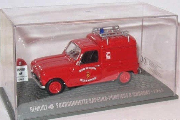 Renault 4 . R4 . Bestel altaya . Ixo . Brandweer 1:43 ., Hobby en Vrije tijd, Modelauto's | 1:43, Nieuw, Auto, Overige merken