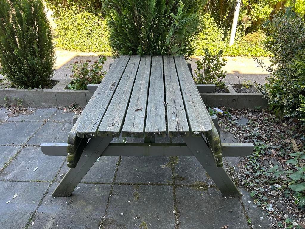 Picknicktafel - Opknapper, Ophalen, Gebruikt, Rechthoekig, Hout