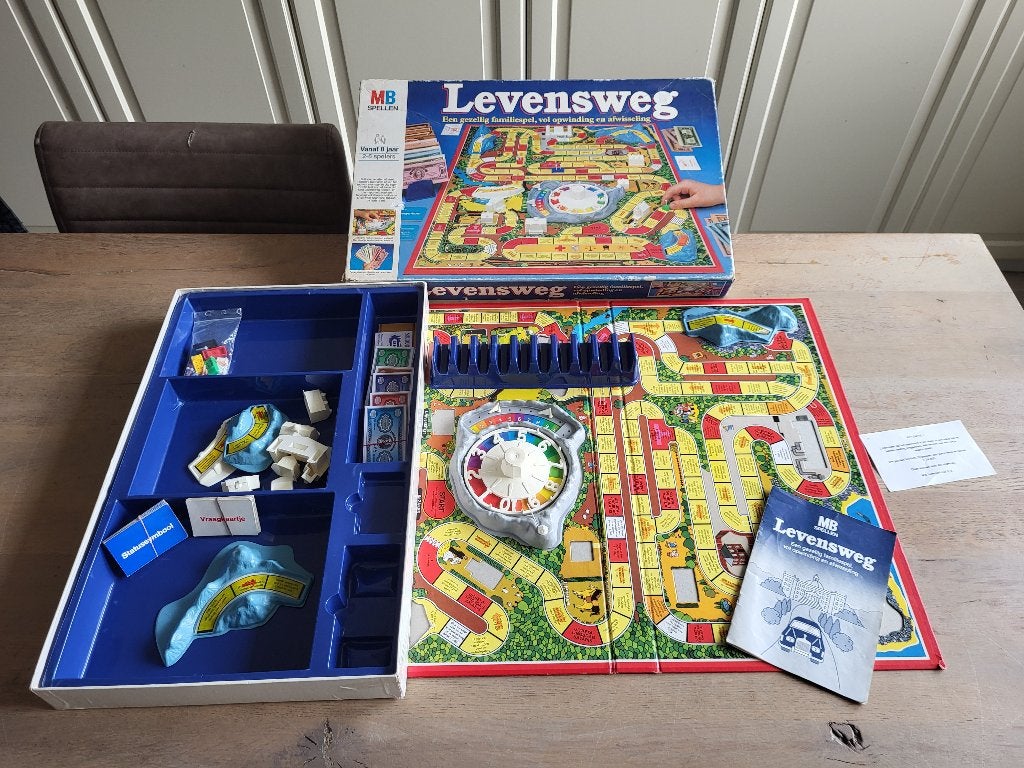 spel Levensweg vintage!, Vijf spelers of meer, Ophalen of Verzenden, Gebruikt