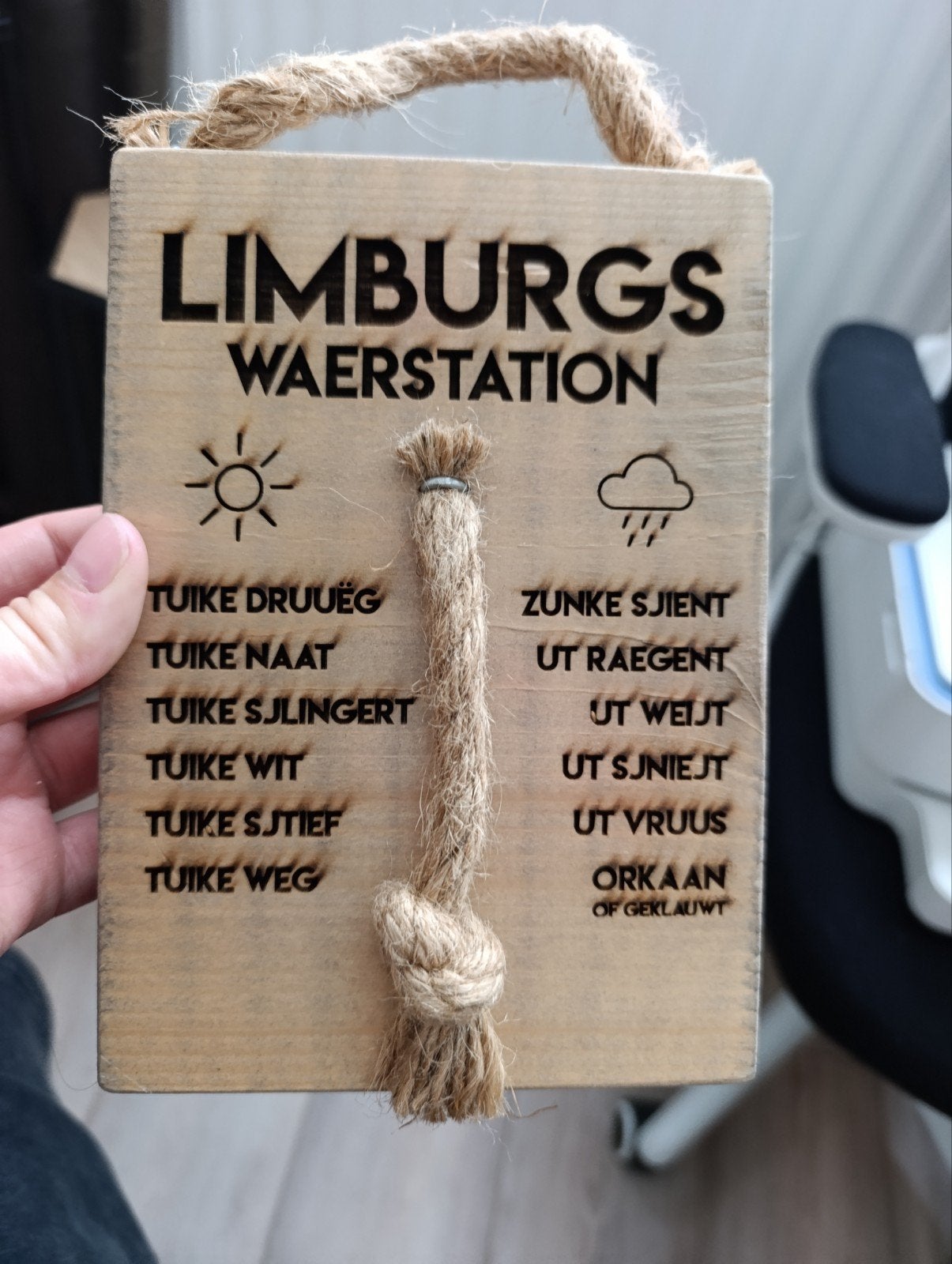 Limburgs Waerstation - Uniek Weerstation met Touw, Ophalen of Verzenden, Nieuw, Weerstation