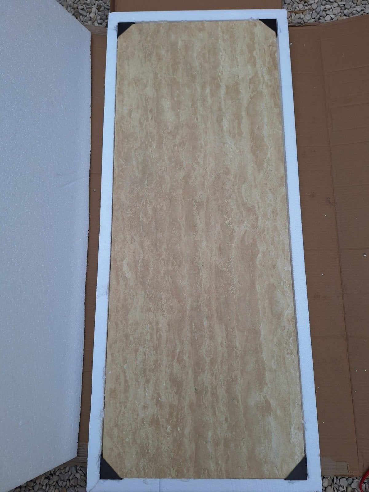 Travertin natuursteen toppaneel voor 120 cm meubel, Huis en Inrichting, Badkamer | Badkamermeubels, Ophalen, 100 tot 150 cm, Overige typen