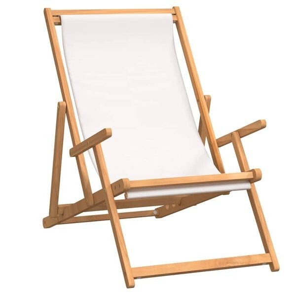 Opklapbare stoel van massief teakhout, crèmek nieuw in doos, Tuin en Terras, Ophalen, ., Teakhout, Nieuw