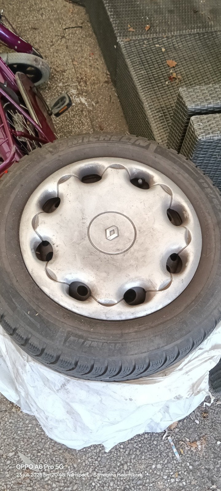 Renault Megan winter banden maten staan op de foto michelin, Ophalen, Zo goed als nieuw