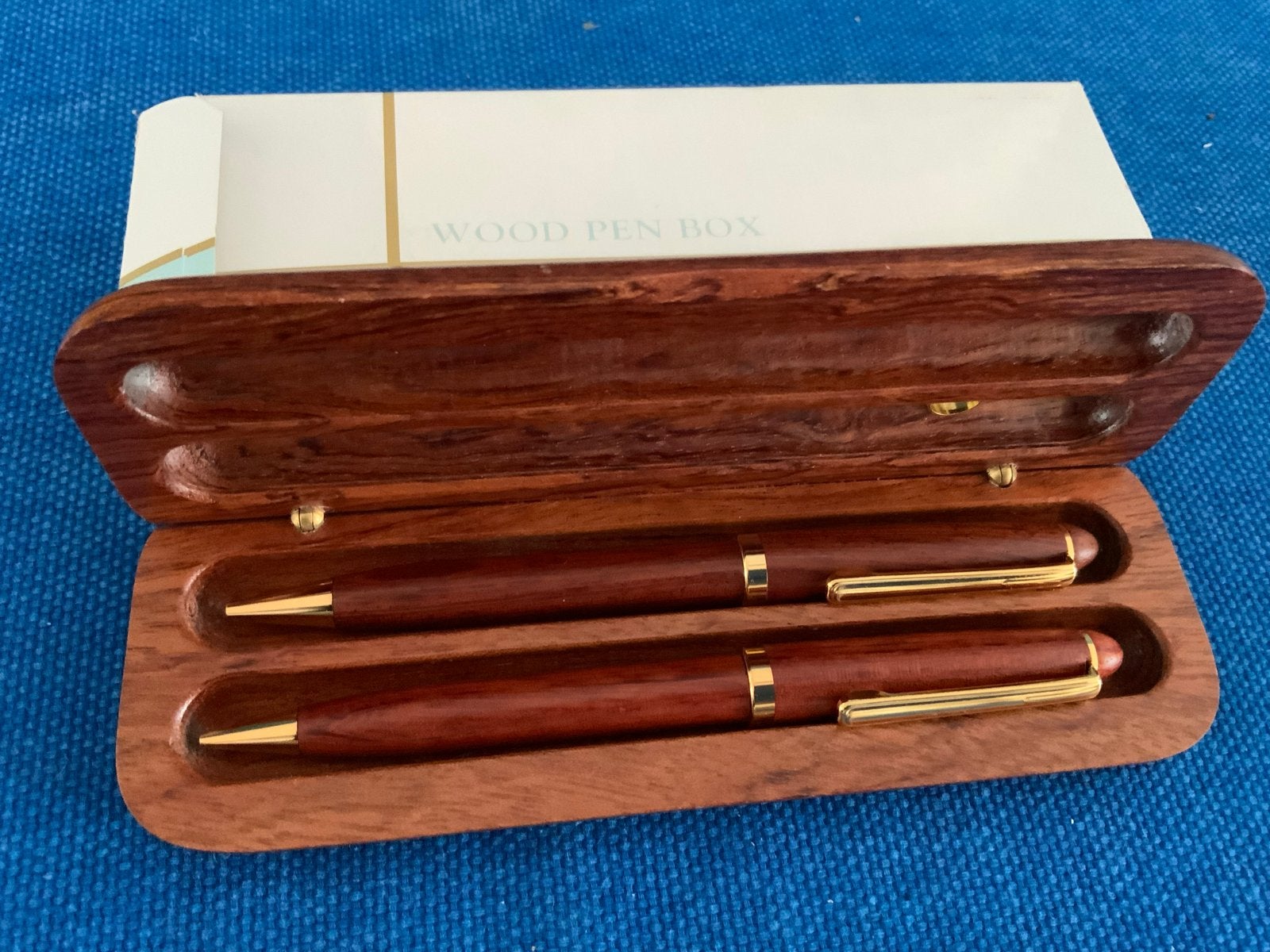 Houten Pennenset: Balpen & Vulpotlood in Luxe Doos, Overige merken, Pennenset, Met doosje, Ophalen of Verzenden