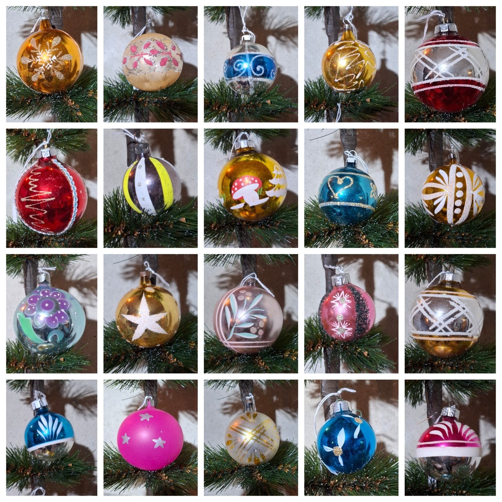 oude vintage kerstballen, Ophalen of Verzenden, N, T, V