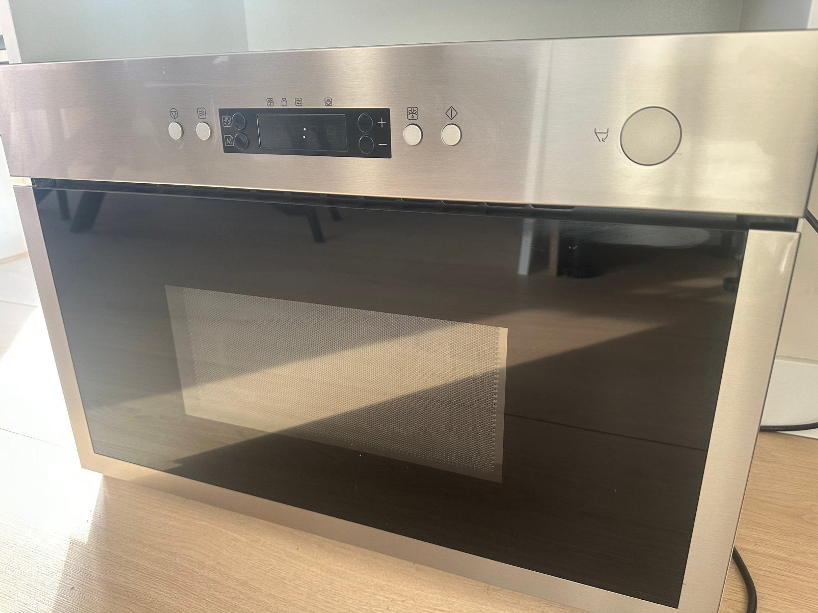 IKEA MATÄLSKARE magnetron - Inbouw, RVS, Ophalen of Verzenden, Inbouw, Draaiplateau, 45 tot 60 cm