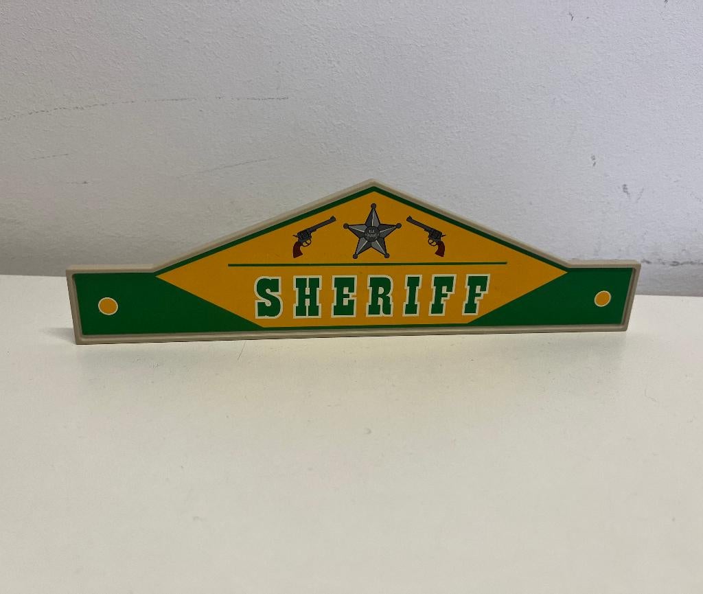Western Onderdelen nr 86: Uithangbord Sheriff Office 4398, Ophalen of Verzenden, Gebruikt, Los playmobil