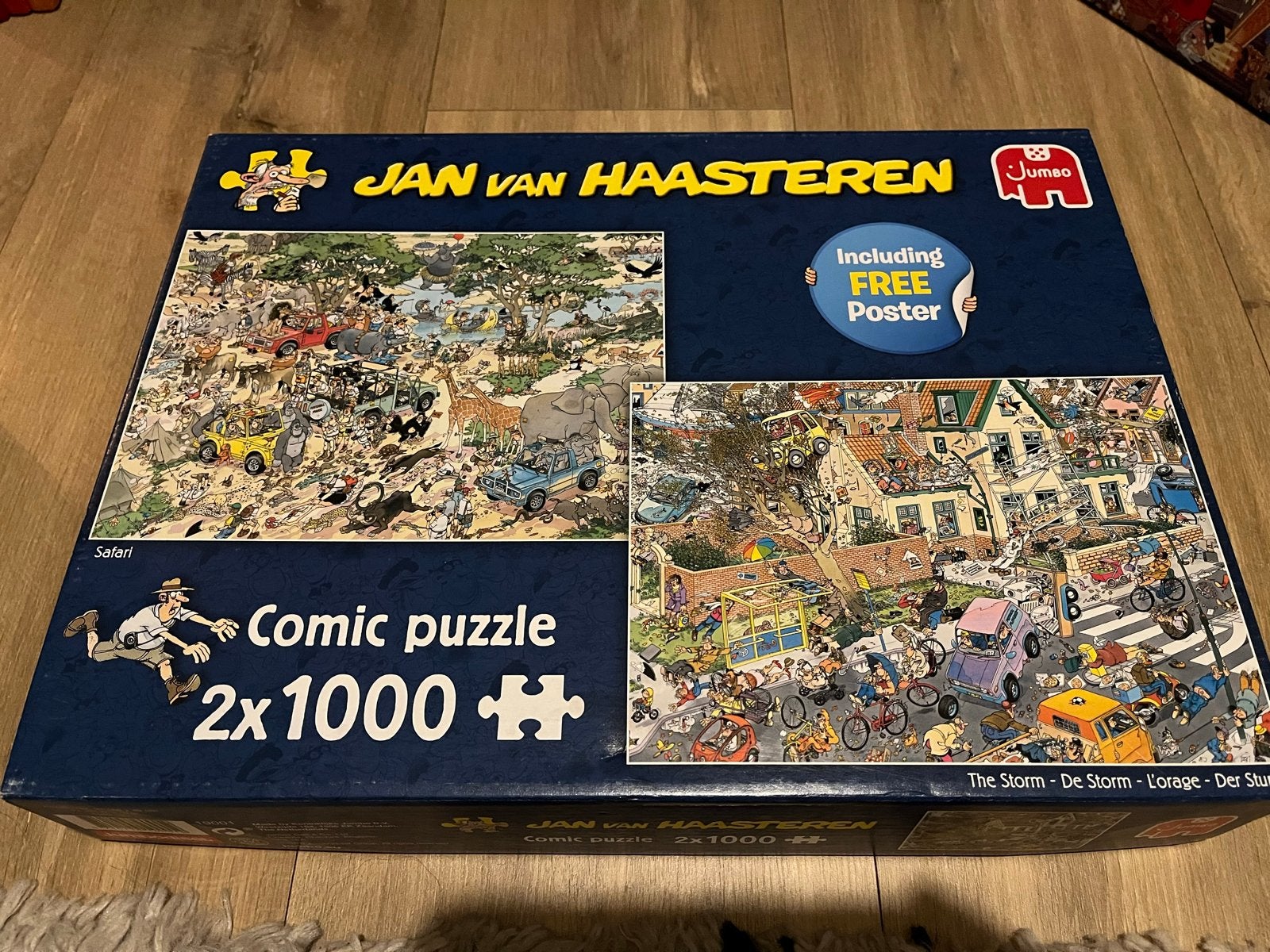 Jan van Haasteren Puzzels: 2x1000 en 950 stukjes, Ophalen, 500 t/m 1500 stukjes, Gebruikt, Legpuzzel