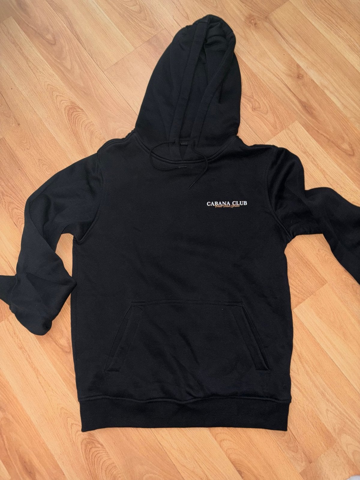 Cabana Club Hoodie - Zwart met Oranje Boom Print, Ophalen of Verzenden, Zo goed als nieuw, Maat 46 (S) of kleiner, Zwart