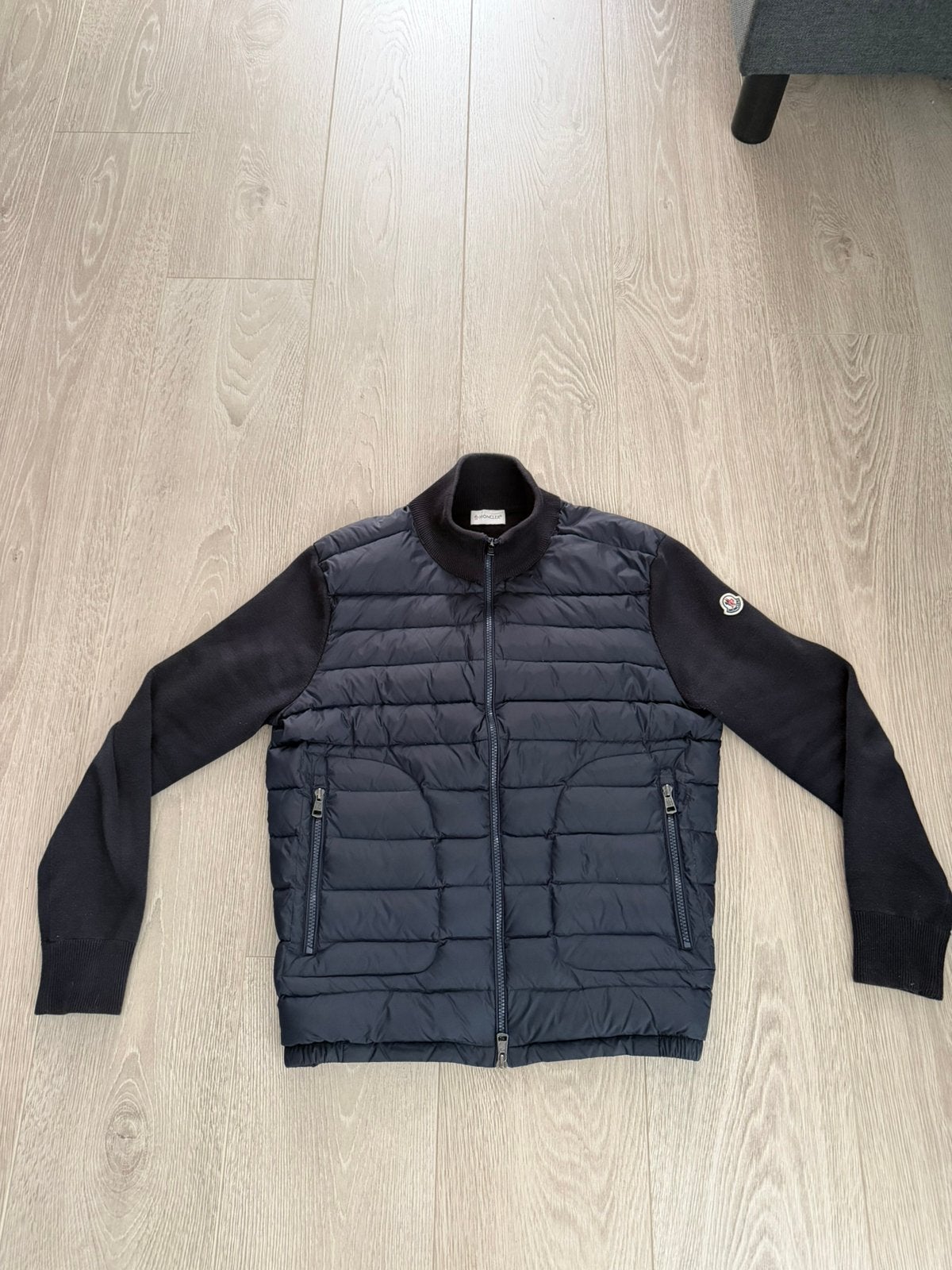 Moncler cardigan vest blauw, Ophalen of Verzenden, Zo goed als nieuw, Blauw