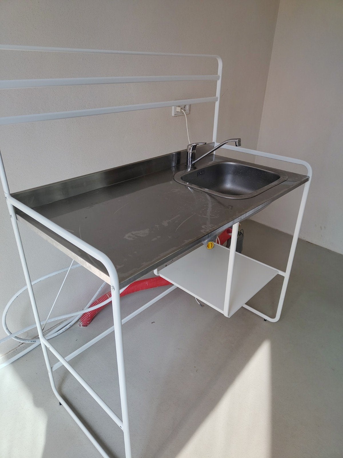 Ikea Sunnersta Noodkeuken met spoelbak en kraan, Ophalen, Wit, Enkelwandige keuken, Zo goed als nieuw