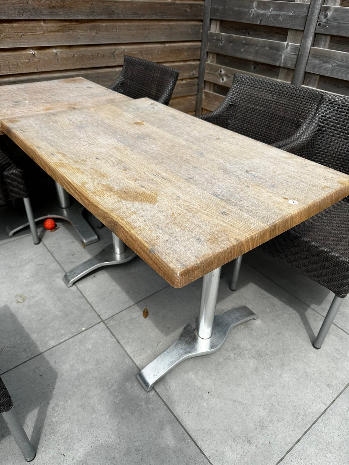 Tuintafel, Ophalen, Zo goed als nieuw, Rechthoekig, Hout