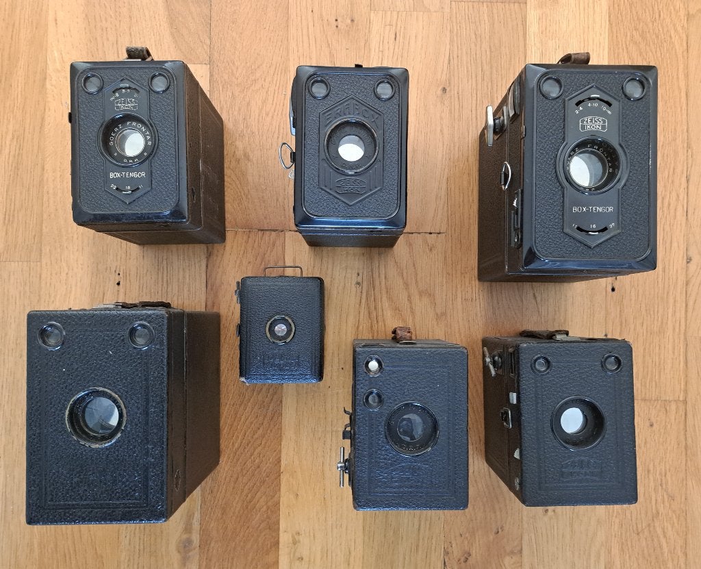 7 x Zeiss Ikon Box Camera, Audio, Tv en Foto, Ophalen of Verzenden, Gebruikt, Compact, Overige Merken