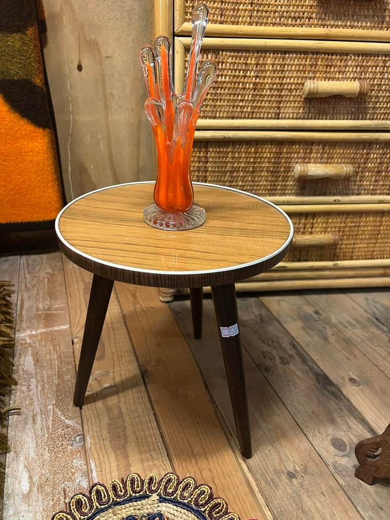 Vintage jaren 60 rond planten tafeltje/ side table, Verzamelen, Retro, Ophalen of Verzenden, Huis en Inrichting