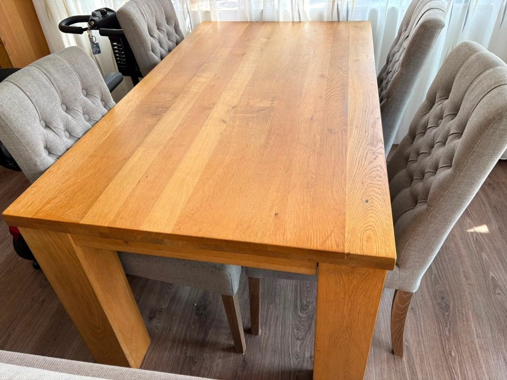 Eettafel, Huis en Inrichting, Tafels | Eettafels, Ophalen, Eikenhout, 50 tot 100 cm, Zo goed als nieuw