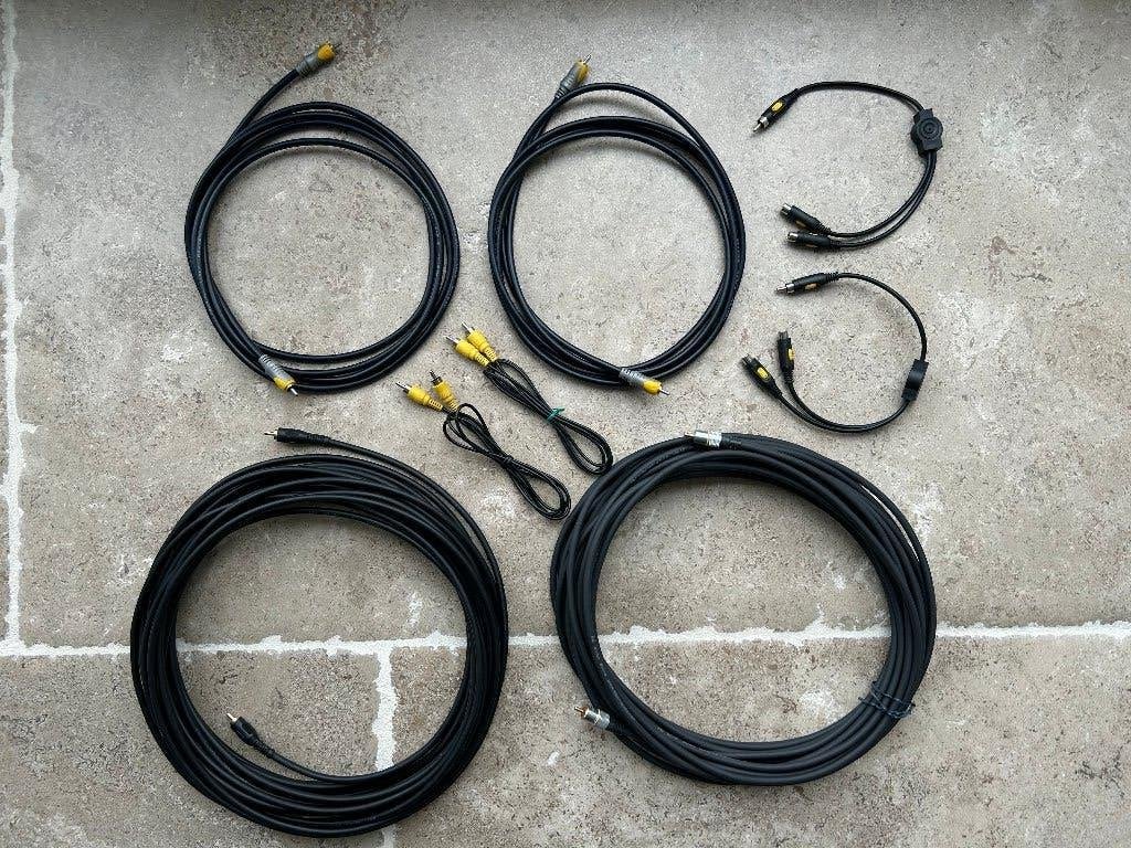 Composiet Videokabel Tulp 75ohm Videokabel / tulpstekker, Ophalen of Verzenden, Zo goed als nieuw, 5 tot 10 meter