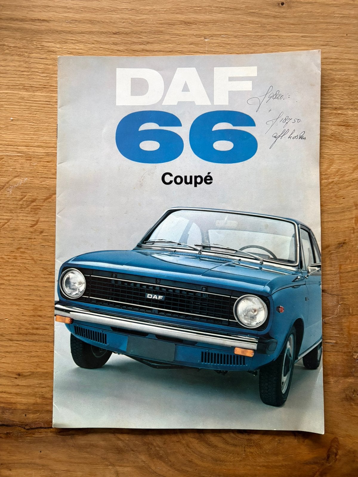 De originele verkoopbrochure DAF 66 Coupé 1972, Boeken, Ophalen of Verzenden, Zo goed als nieuw, Overige merken