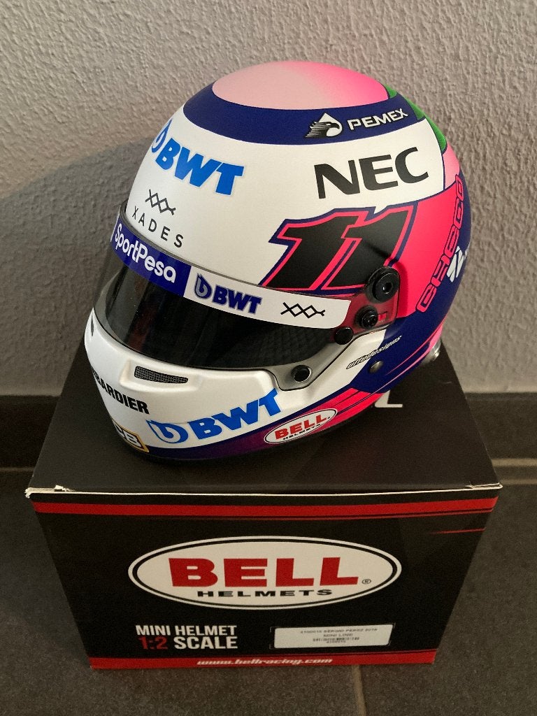 Sergio Perez 1:2 2019 helm Racing Point F1 Team Bell, Ophalen of Verzenden, Nieuw, Formule 1